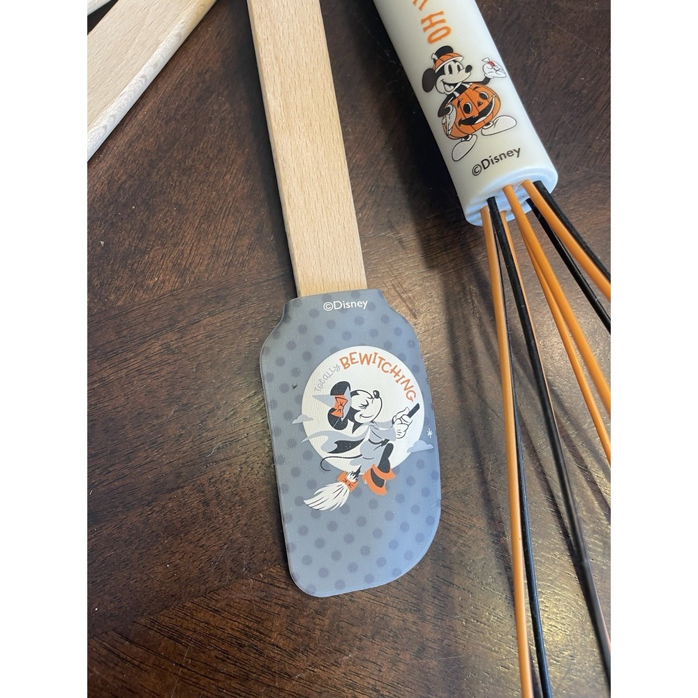 Disney Mickey Minnie Mouse Halloween Kitchen Tools Whisk spatulas NEW - Picture 3 of 5
